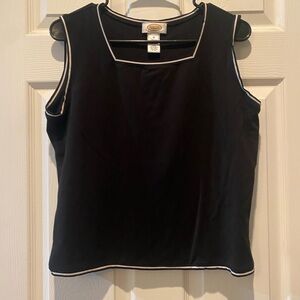 Talbots Black Fitted Sleeveless Tank Top